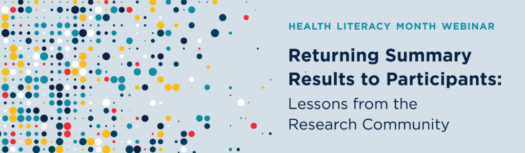 Returning Summary Results to Participants: Lessons from the Research Community